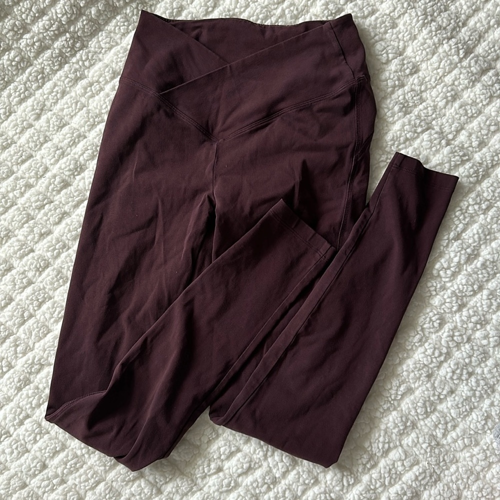 VS PINK leggings, XS, Burgundy, stretch